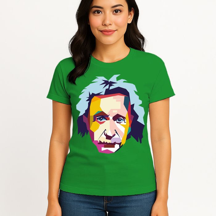 Albert Einstein Pop Art Womens T-Shirt
