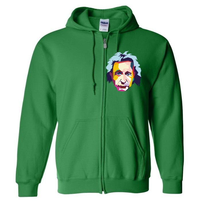 Albert Einstein Pop Art Full Zip Hoodie