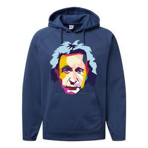 Albert Einstein Pop Art Performance Fleece Hoodie