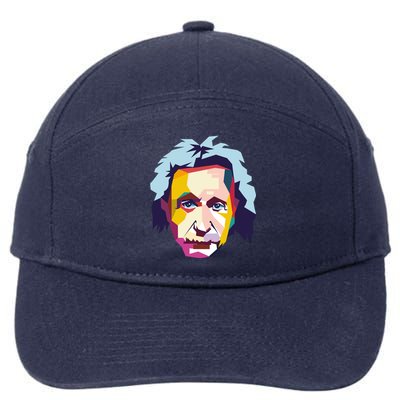 Albert Einstein Pop Art 7-Panel Snapback Hat