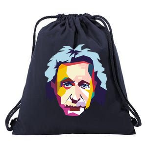 Albert Einstein Pop Art Drawstring Bag