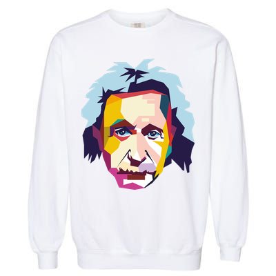 Albert Einstein Pop Art Garment-Dyed Sweatshirt