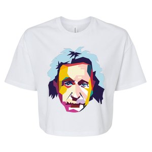 Albert Einstein Pop Art Bella+Canvas Jersey Crop Tee