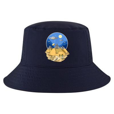 Ancient Egyptian Pyramids Aliens Space UFO Science Fiction Cool Comfort Performance Bucket Hat