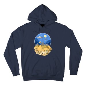 Ancient Egyptian Pyramids Aliens Space UFO Science Fiction Hoodie