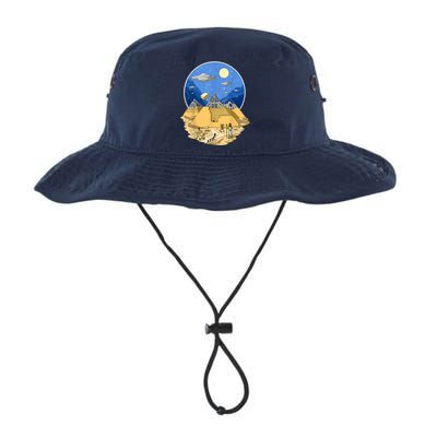 Ancient Egyptian Pyramids Aliens Space UFO Science Fiction Legacy Cool Fit Booney Bucket Hat