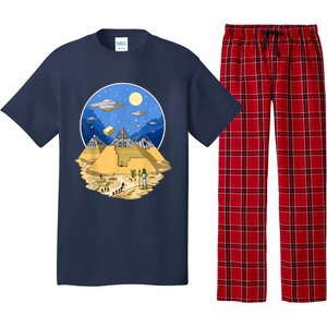 Ancient Egyptian Pyramids Aliens Space UFO Science Fiction Pajama Set