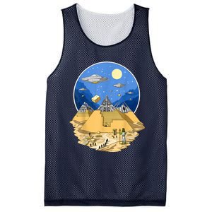 Ancient Egyptian Pyramids Aliens Space UFO Science Fiction Mesh Reversible Basketball Jersey Tank