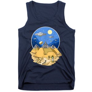 Ancient Egyptian Pyramids Aliens Space UFO Science Fiction Tank Top