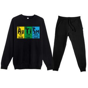 Autism Elets Periodic Table Asd Awareness Support Gift Premium Crewneck Sweatsuit Set