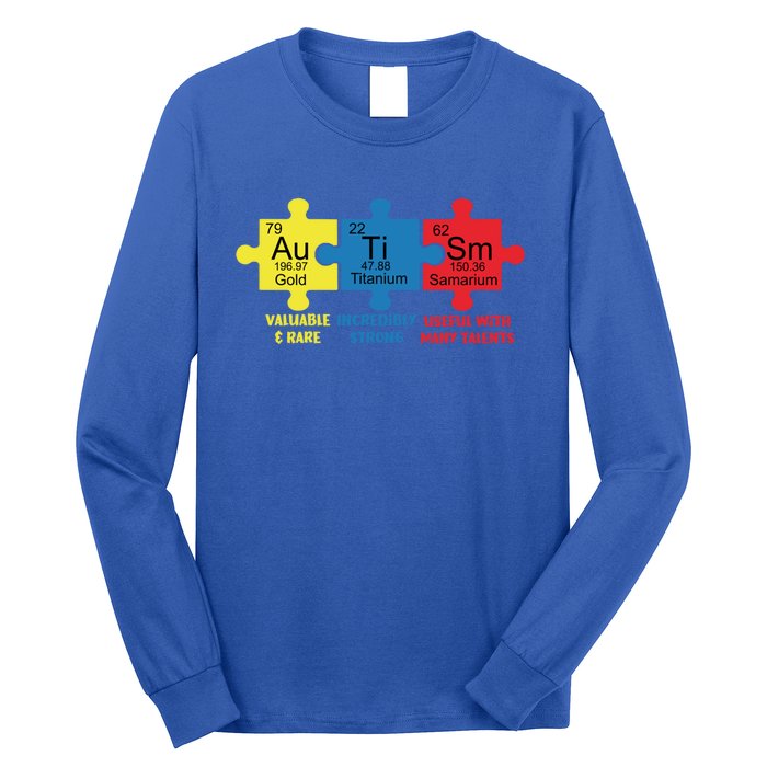 Autism Elets Periodic Table Awareness Asd Gift Long Sleeve Shirt