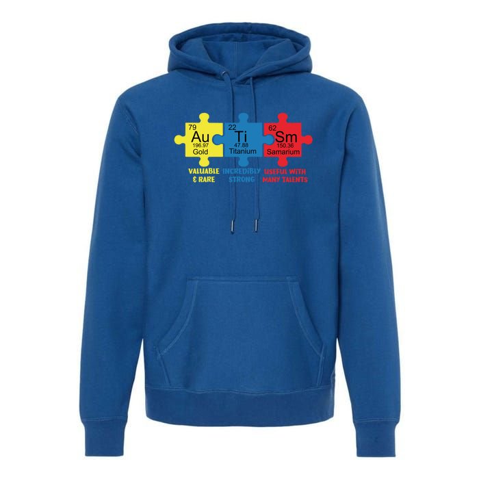 Autism Elets Periodic Table Awareness Asd Gift Premium Hoodie