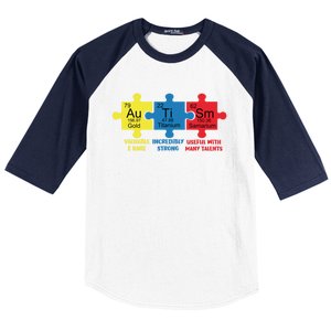 Autism Elets Periodic Table Awareness Asd Gift Baseball Sleeve Shirt