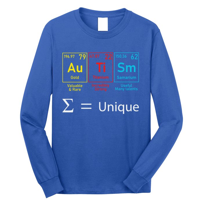 Autism Elets Periodic Table Awareness Asd Gift Long Sleeve Shirt