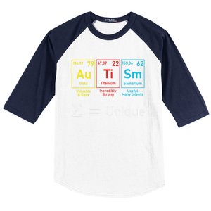 Autism Elets Periodic Table Awareness Asd Gift Baseball Sleeve Shirt