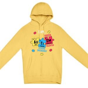 Autism Elets Periodic Table Awareness Asd Great Gift Premium Pullover Hoodie