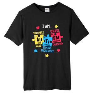 Autism Elets Periodic Table Awareness Asd Great Gift Tall Fusion ChromaSoft Performance T-Shirt