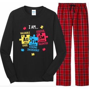 Autism Elets Periodic Table Awareness Asd Great Gift Long Sleeve Pajama Set