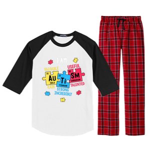 Autism Elets Periodic Table Awareness Asd Great Gift Raglan Sleeve Pajama Set