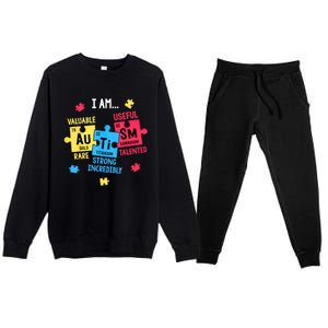 Autism Elets Periodic Table Awareness Asd Great Gift Premium Crewneck Sweatsuit Set