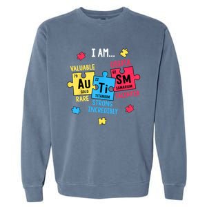 Autism Elets Periodic Table Awareness Asd Great Gift Garment-Dyed Sweatshirt