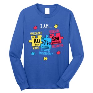 Autism Elets Periodic Table Awareness Asd Great Gift Long Sleeve Shirt