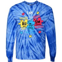 Autism Elets Periodic Table Awareness Asd Great Gift Tie-Dye Long Sleeve Shirt