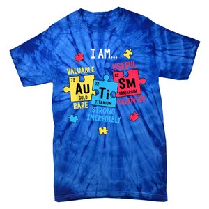 Autism Elets Periodic Table Awareness Asd Great Gift Tie-Dye T-Shirt