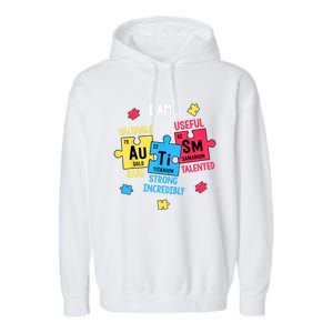 Autism Elets Periodic Table Awareness Asd Great Gift Garment-Dyed Fleece Hoodie