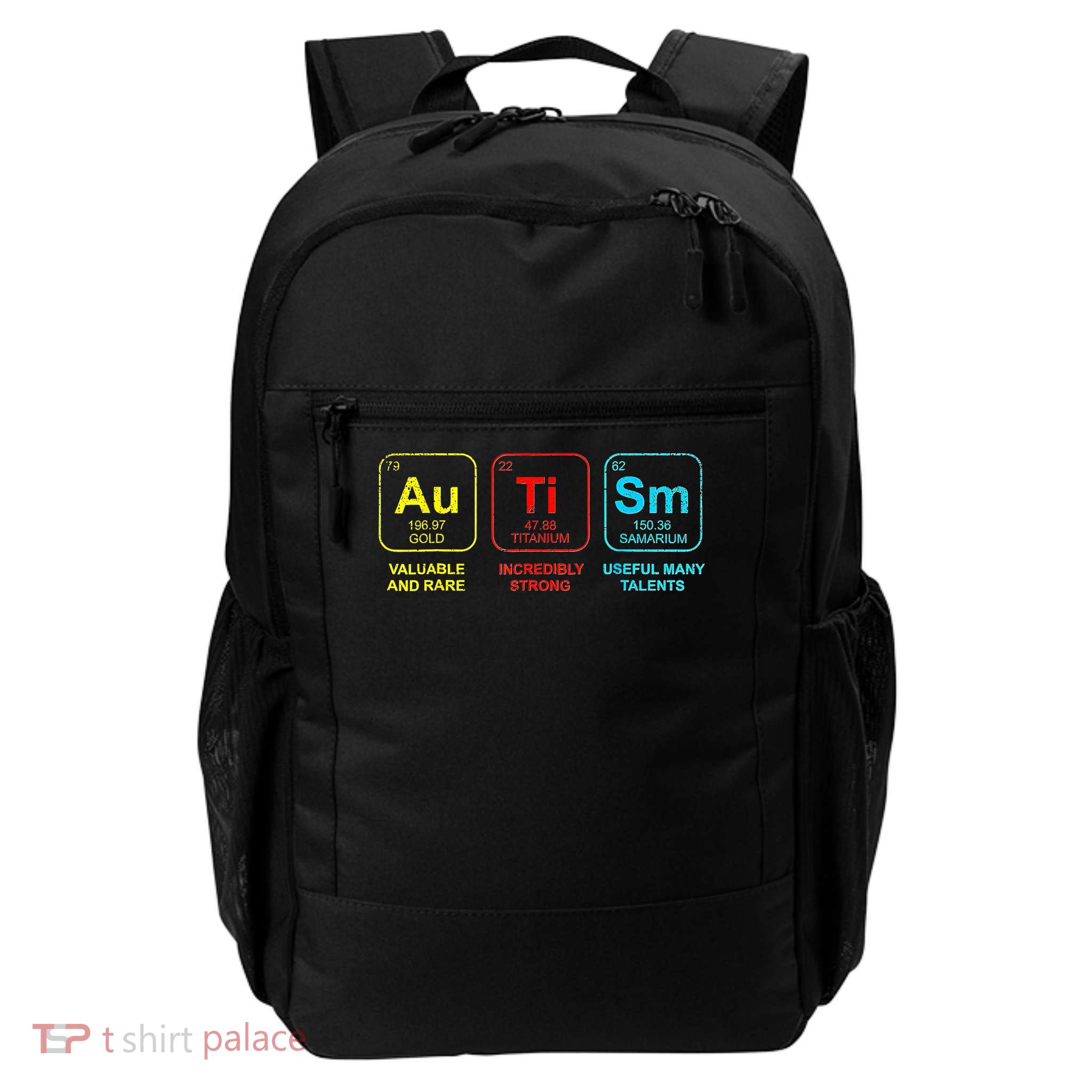 Autism Elements Periodic Table Awareness ASD Women Daily Commute Backpack