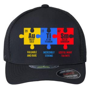 Autism Elets Periodic Table For Chemistry Teacher Gift Flexfit Unipanel Trucker Cap