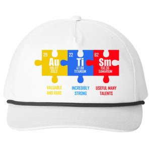 Autism Elets Periodic Table For Chemistry Teacher Gift Snapback Five-Panel Rope Hat