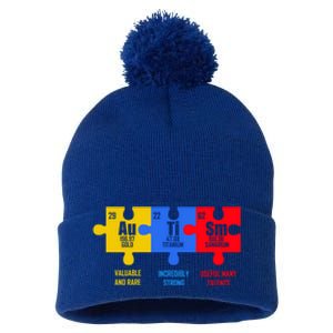 Autism Elets Periodic Table For Chemistry Teacher Gift Pom Pom 12in Knit Beanie