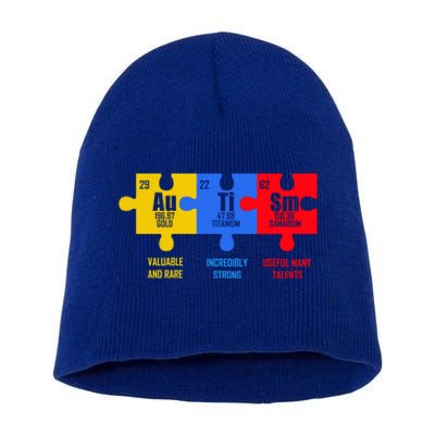 Autism Elets Periodic Table For Chemistry Teacher Gift Short Acrylic Beanie