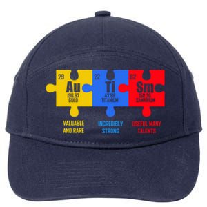 Autism Elets Periodic Table For Chemistry Teacher Gift 7-Panel Snapback Hat