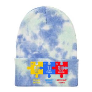 Autism Elets Periodic Table For Chemistry Teacher Gift Tie Dye 12in Knit Beanie