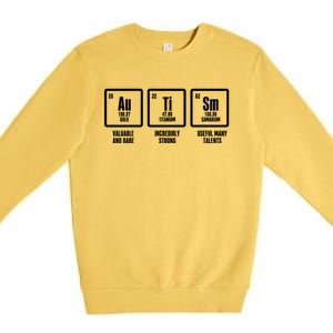 Autism Elets Periodic Table For Chemistry Teacher Cute Gift Premium Crewneck Sweatshirt