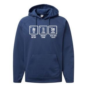 Autism Elets Periodic Table For Chemistry Teacher Cute Gift Performance Fleece Hoodie