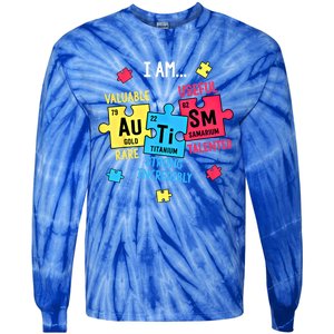 Autism Elets Periodic Table Awareness Asd Funny Gift Tie-Dye Long Sleeve Shirt