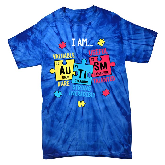 Autism Elets Periodic Table Awareness Asd Funny Gift Tie-Dye T-Shirt