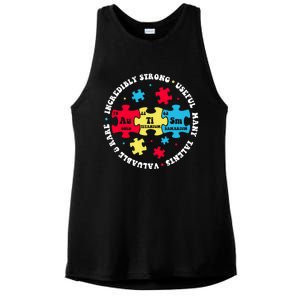 Autism Elets Periodic Table Awareness Asd Great Gift Ladies PosiCharge Tri-Blend Wicking Tank