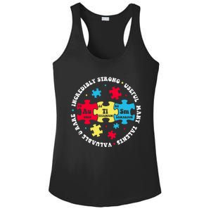 Autism Elets Periodic Table Awareness Asd Great Gift Ladies PosiCharge Competitor Racerback Tank