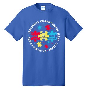 Autism Elets Periodic Table Awareness Asd Great Gift Tall T-Shirt