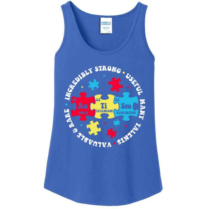 Autism Elets Periodic Table Awareness Asd Great Gift Ladies Essential Tank