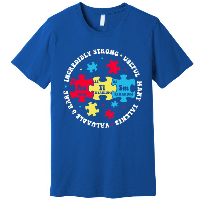 Autism Elets Periodic Table Awareness Asd Great Gift Premium T-Shirt