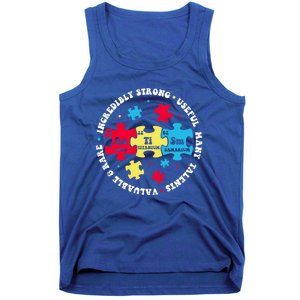 Autism Elets Periodic Table Awareness Asd Great Gift Tank Top