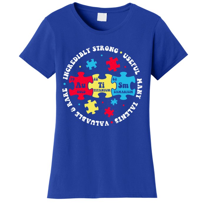 Autism Elets Periodic Table Awareness Asd Great Gift Women's T-Shirt