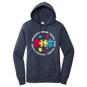 Autism Elets Periodic Table Awareness Asd Great Gift Women's Pullover Hoodie