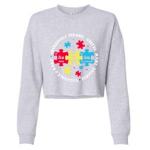 Autism Elets Periodic Table Awareness Asd Great Gift Cropped Pullover Crew