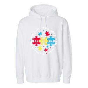 Autism Elets Periodic Table Awareness Asd Great Gift Garment-Dyed Fleece Hoodie